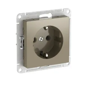 Розетка AtlasDesign с/з, 16А, механизм, ШАМПАНЬ, SE