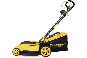 Газонокосилка электрическая CHAMPION EM3815 (1,6 кВт пласт+ткань травосб. 45л  шир.380мм выс.20-70мм, 11,5кг)