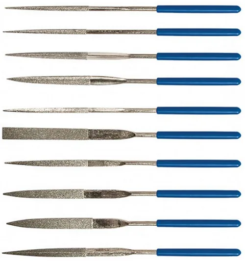 Набор FIT, надфили, алмазные, ПВХ ручка, 3х140х50мм, 10шт