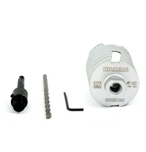 Коронка алмазная Hilberg Laser 102 мм,6Т, сухого сверления, безударная (армированный бетон, железобетон)