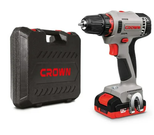 Дрель-шуруповерт аккум CROWN XSerie CT21081H-2 BMC,12В,30 Нм,2,0 Ач x 2Li,БЗП 0,8-10 мм