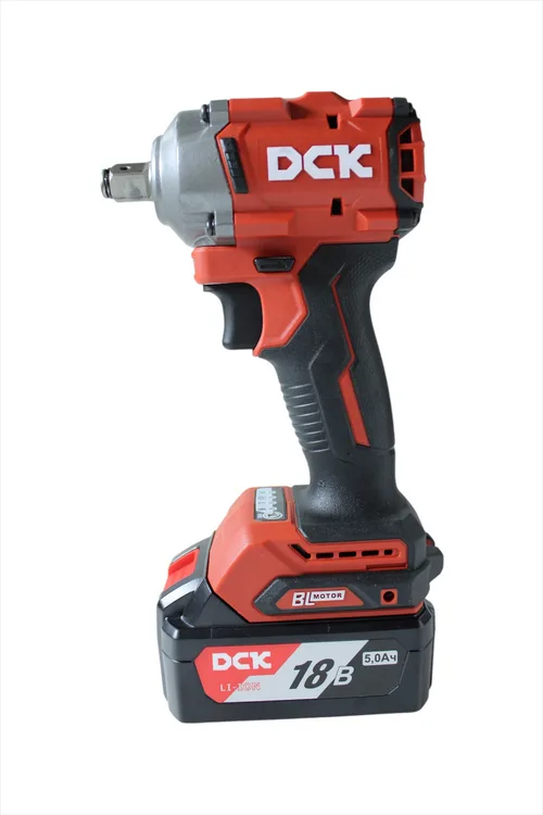 Гайковерт аккум ударный бесщеточный DCK KDPB358, 18В, 1/2 ", 2*5А/ч, 358/500Нм