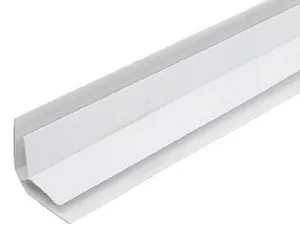 Угол внутренний для панелей ПВХ 8мм 3м 001 Белый матовый