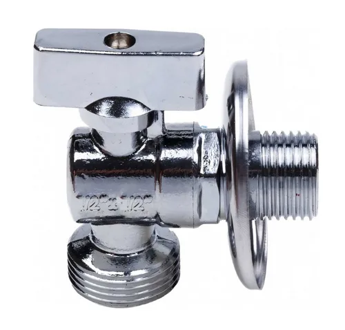 Кран шаровой угловой AQUALINK с отраж. НР-НР 1/2x1/2  с флажком