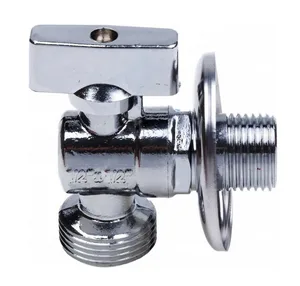 Кран шаровой угловой AQUALINK с отраж. НР-НР 1/2x1/2  с флажком