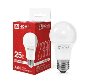 Лампа светодиодная LED-A60-VC 25Вт 230В Е27 4000К 2380Лм IN HOME