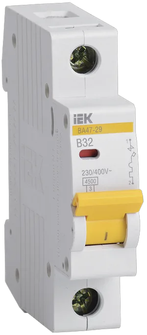 Выключатель автоматический IEK ВА47-29 1P 32А 4,5кА х-ка С
