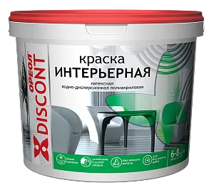 Краска ВД Ореол Дисконт, бел мат, интерьер, 1,5кг
