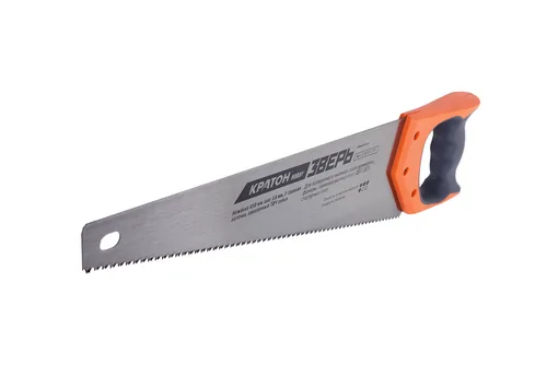 Ножовка Кратон HOBBY 450 мм шаг 3,6 мм 2-гранные закаленные ТВЧ зубья