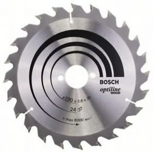 Диск пильный BOSCH OPTILINE, 190х30мм, 24