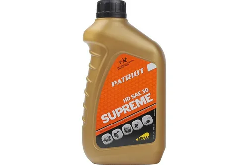 Масло моторное PATRIOT SUPREME HD SAE 30 минеральное 4Т, 0.946 л.