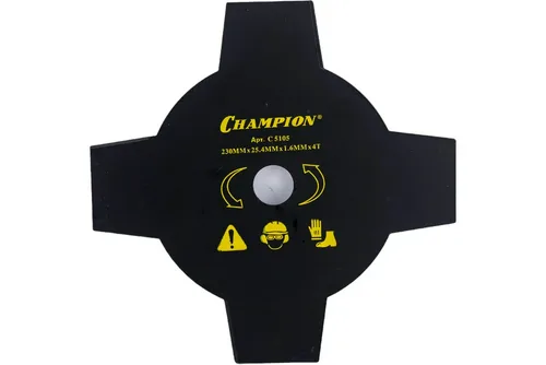 Нож режущий к бензотриммеру CHAMPION  (230 x 25,4 мм) 4 лопасти