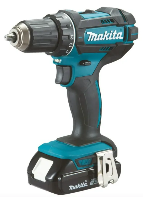 Дрель-шуруповерт аккум MAKITA DDF482SYE, 18В, 2х1,5 Ач, Li-ion, LXT, 62 Нм.
