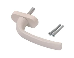 Ручка оконная алюминиевая MEGA штифт 37мм, 2 винта, белый, RAL9016