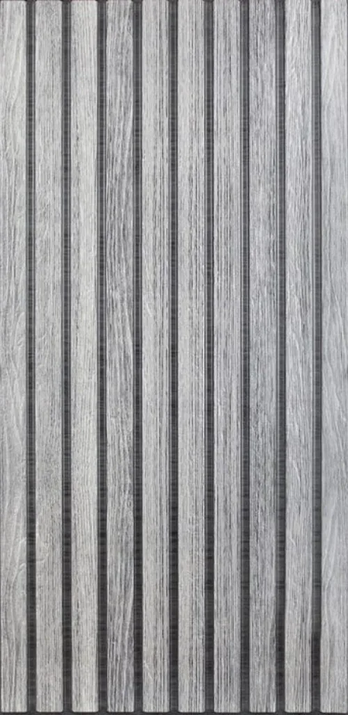 Панель ПВХ самоклеящаяся 3d Планка Серый бук 280*600мм