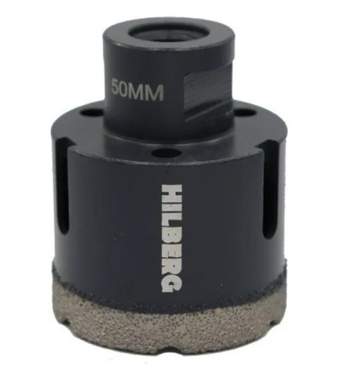 Коронка алмазная Hilberg Super Hard,50 мм 6Т  М14,для УШМ (керамогранит, гранит)