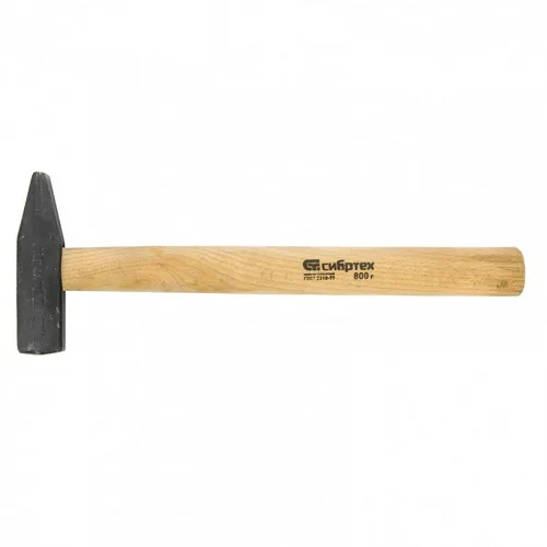 Молоток СИБРТЕХ, слесарный, деревянная рукоятка, 800г