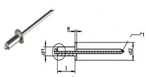 Заклепка Партнер, тяговая, 3,2х8мм, нерж, 20шт
