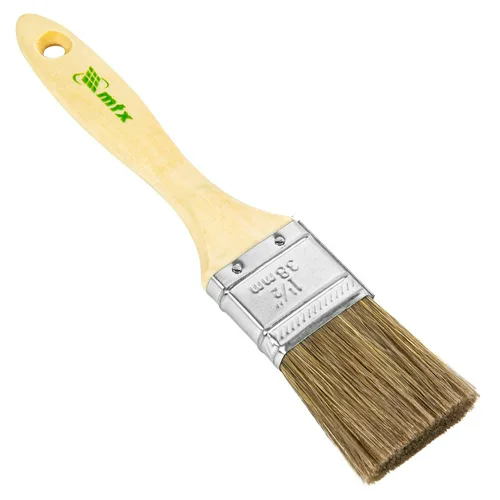 Кисть MATRIX  плоская "Евро", смешанная  щетина, деревянная ручка 1,5 (38мм)
