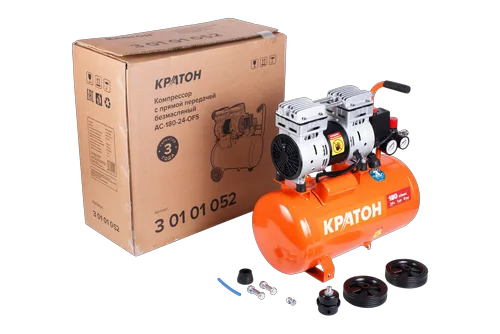 Компрессор с прямой передачей безмасляный Кратон AC-180-24-OFS