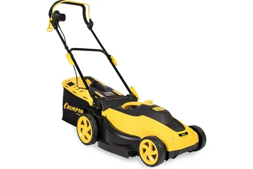 Газонокосилка электрическая CHAMPION EM3815 (1,6 кВт пласт+ткань травосб. 45л  шир.380мм выс.20-70мм, 11,5кг)