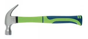 Молоток-гвоздодёр СИБРТЕХ, фиберглас обрезин ручка, 450г