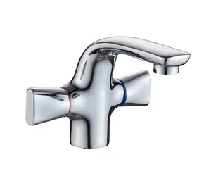 Смеситель GOTA ROCIO G071010 Palma д/умывальника с 2-мя рукоятками, креп. гайка