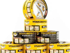 Лента AVIORA клейкая, упаковочная, прозрачная 50ммх66м