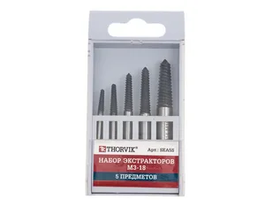 Набор экстракторов Thorvik М3-18, 5 пр