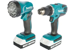 Дрель-шуруповерт аккум MAKITA DF457DWLE 18В,2х1.5АчLi-ion,БЗП-13мм чем,фонарь,G-серия