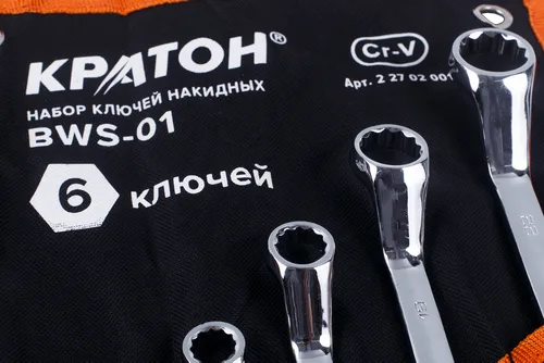 Набор ключей накидных Кратон BWS-01 6 пр.