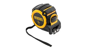 Рулетка Denzel, 5м х 32мм, автоматич. фиксац., нейлон. покрытие, магнит. зацеп, двухстор. разметка