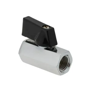 Кран шаровой мини RTP (ВР-ВР) 1/2", еврослот, хромированный