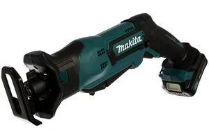 Пила сабельная аккумуляторная MAKITA JR103DWAE 10.8В,2х2АчLi-ion,0-3300об\м,ход-13мм,рез-50мм,1.3кг,чем, подс