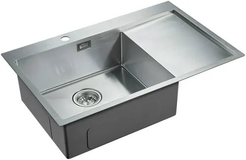 Мойка I-TECH квадратная с сушилкой справа 780*510х200х0,8 сатин