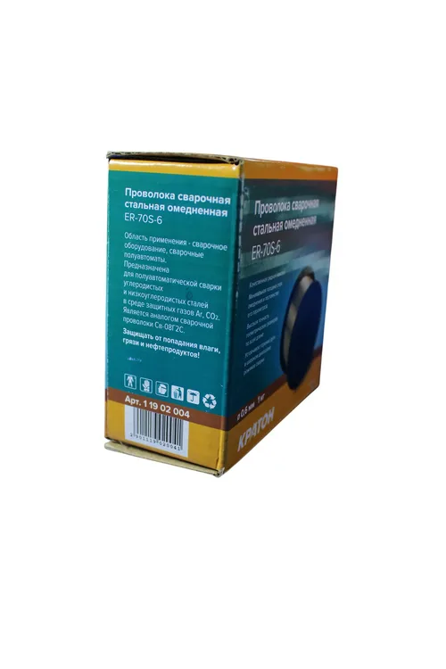 Проволока сварочная КРАТОН стальная омедненная 0.6 мм, 1 кг