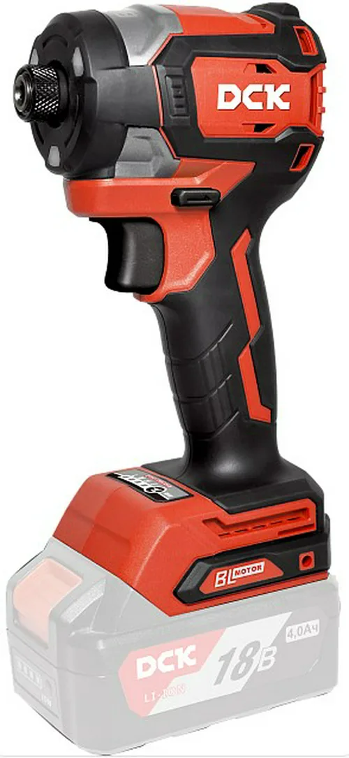 Дрель-шуруповерт аккум DCK KDPL208 18В, HEX-impact, 208нм, 3 скорости, подсветка.без Акб и З/У