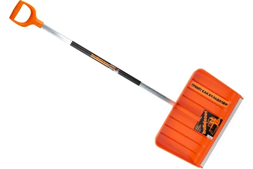 Лопата снеговая AMIGO BULDOZER 78013, пласт., алюм. черенок, 390х550мм.