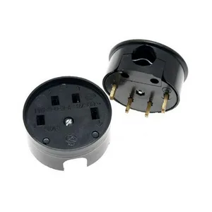 Разъем печной РШ/ВШ, 32А/380В  4-х штыр. накладной карболит черный 9112 IN HOME