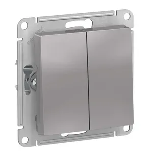 Выключатель AtlasDesign 2 кл, 10АХ, механизм, АЛЮМИНИЙ, SE