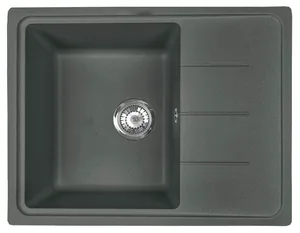 Мойка I-TECH квадратная с сушилкой 615x500x200 кварц, черный опал