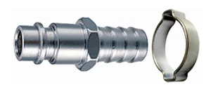 Переходник Кратон бысторазъемный, рапид штуцер – елочка 8мм с обжимным кольцом 8x13мм