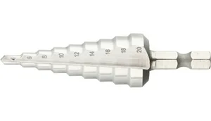 Сверло ступенчатое БАРС по металлу 4-6-8-10-12-14-16-18-20 мм, Р6М5, шестигр. хвостовик