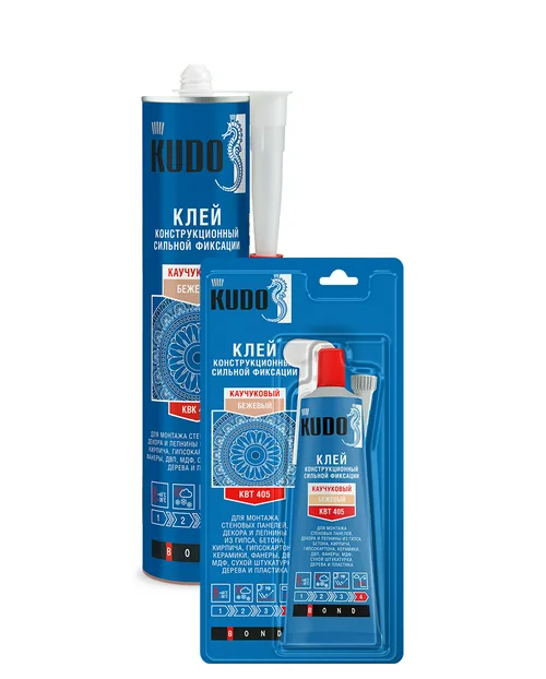 Клей жидкие гвозди KUDO быстрой фиксации на кауч.основе 300мл