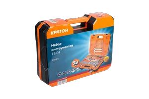 Набор инструментов Кратон TS-04 1/2"+1/4" 58 пр