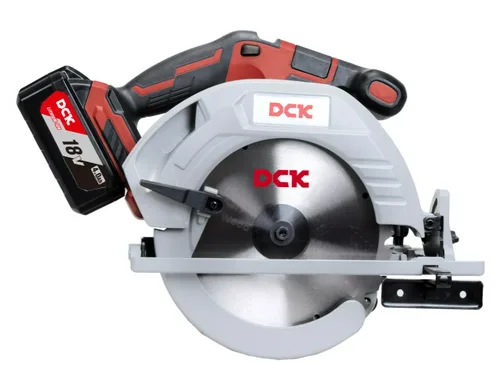 Пила дисковая аккумуляторная бесщеточная DCK KDMY02-185, 185*20мм, 2*4А/ч, пропил 65мм.
