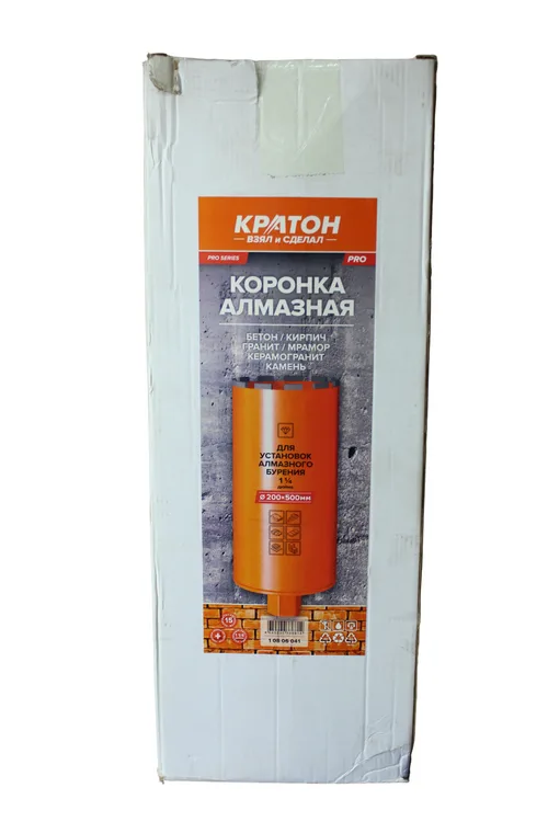 Коронка алмазная КРАТОН (200х500 мм; 1 1/4") для установок алмазного бурения