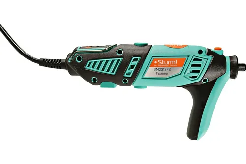 Машина гравировальная Sturm GM2318FS, 180Вт, 8000-35000 об/мин, ЖК-дисплей, стойка, цанга-3шт, 126акс, кейс