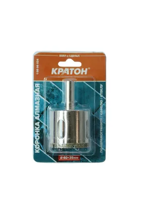 Коронка алмазная по керамограниту (в сборе) Кратон Ø40х35 мм