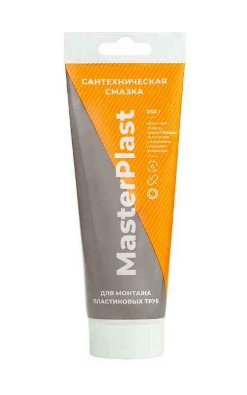 Смазка для канализационных труб МАСТЕРПЛАСТ, туба, 250г